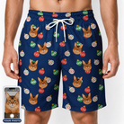 Men's December Dangles Custom Cat Face Beach Shorts