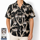 Funny Spooky Owls Custom Cat Face Hawaiian Shirt for Men