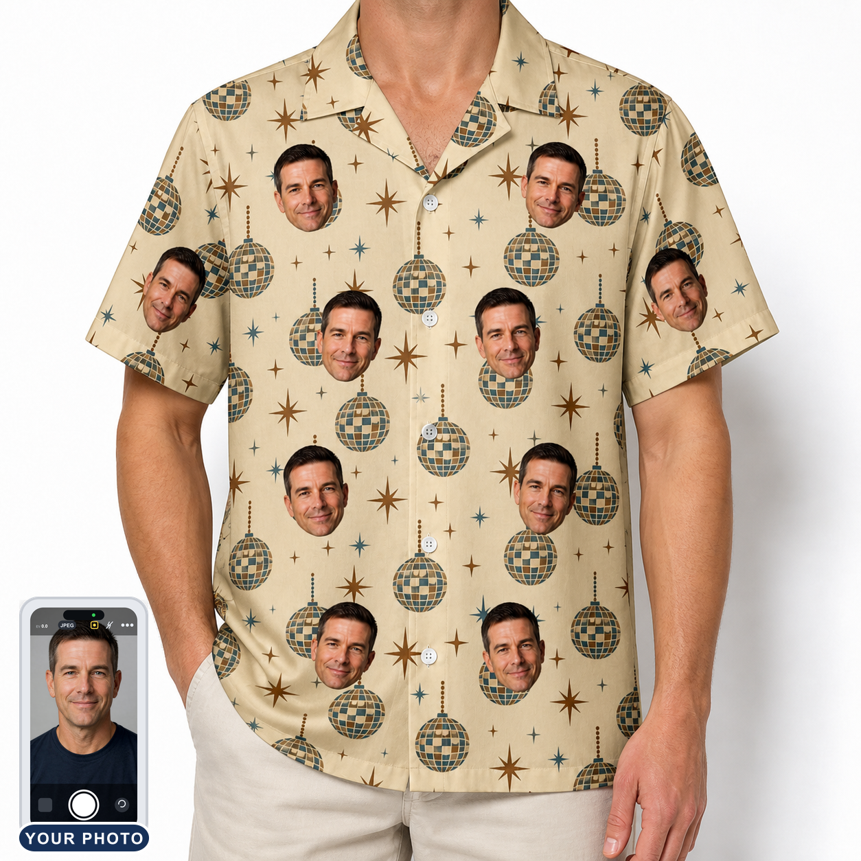 Men's Glitz Gals Custom Face Hawaiian Shirt