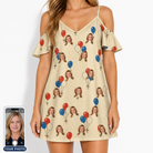 Women's Balloon Brigade Custom Face Off-Shoulder Dress