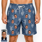 Men's Retro Rhumba Custom Face Beach Shorts