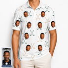 Men's Golf Glyphs Custom Face Polo Shirt