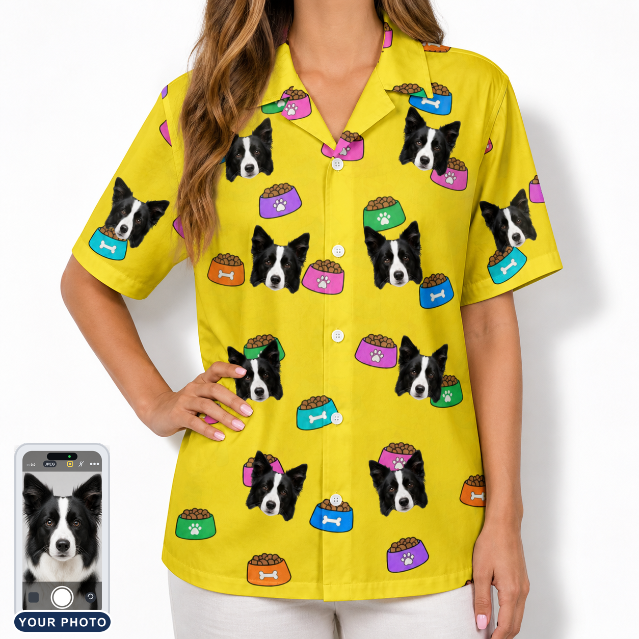 Women's Chow Hounds Custom Dog Face Hawaiian Shirt