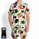 Men's Catnap Cabins Custom Cat Face Shirt & Shorts Set