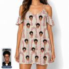 Women's Beach Bouquet Custom Face Off-Shoulder Dress