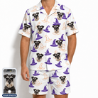 Men's Cauldron Crowns Custom Dog Face Shirt & Shorts Set