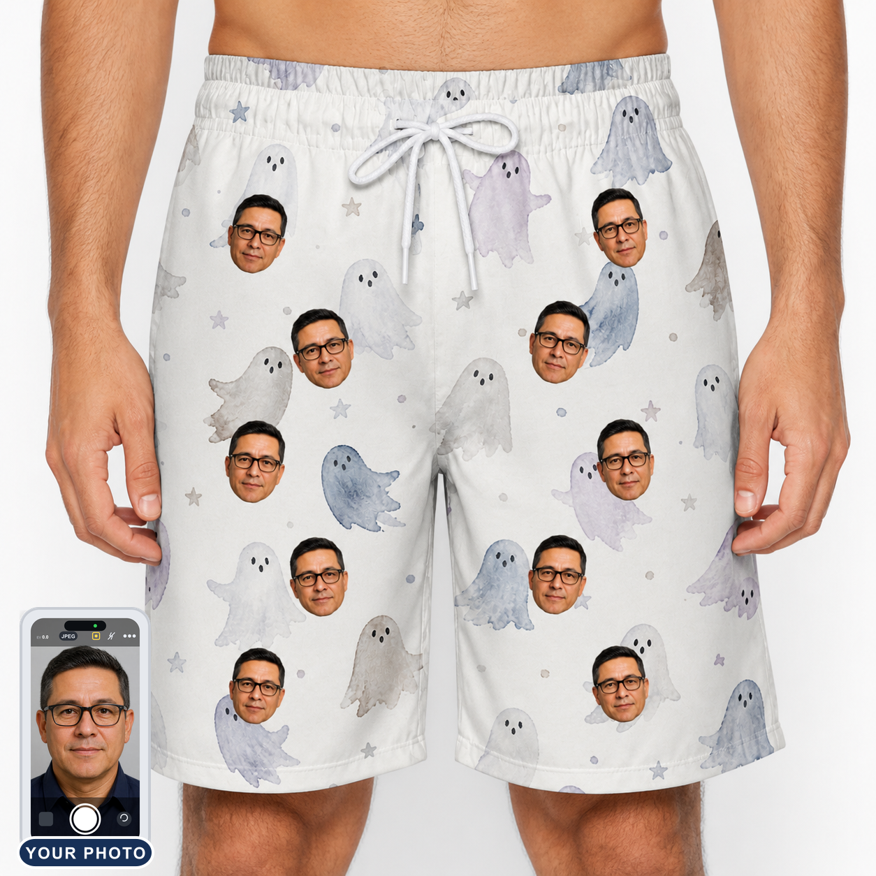 Men's Wraith Wiggles Custom Face Beach Shorts