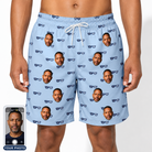 Men's Tri-Tone Tints Custom Face Beach Shorts