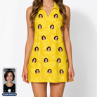 Women's Cavendish Capers Custom Face V-Neck Dress