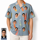 Men's Dapper Dads Custom Face Hawaiian Shirt