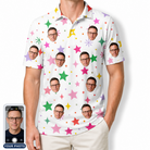 Men's Confetti Comets Custom Face Polo Shirt