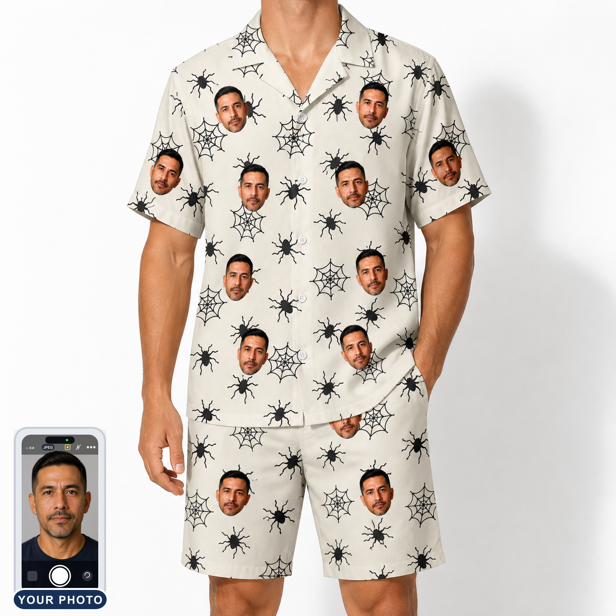 Men's Tangle Terror Custom Face Shirt & Shorts Set