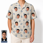 Men's Scallop Serenade Custom Face Hawaiian Shirt