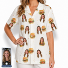 Women's Burger Banquet Custom Face Hawaiian Shirt