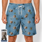 Men's Scuttle Sideshow Custom Dog Face Beach Shorts
