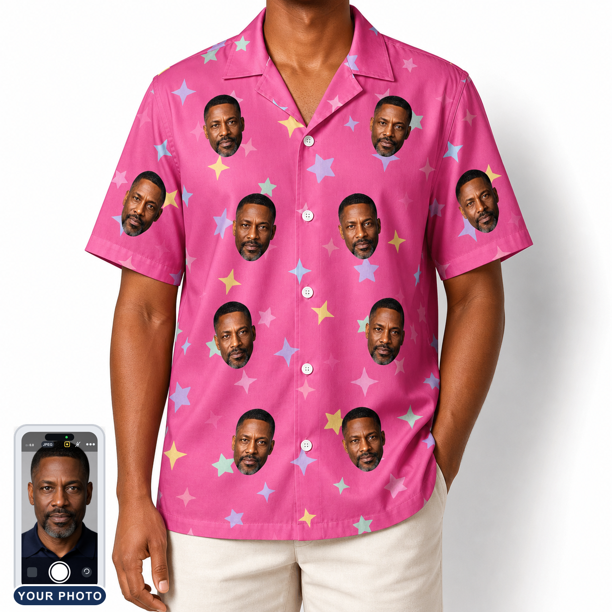 Men's Astro Applause Custom Face Hawaiian Shirt