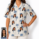 Women's Technicolor Tropics Custom Face Hawaiian Shirt
