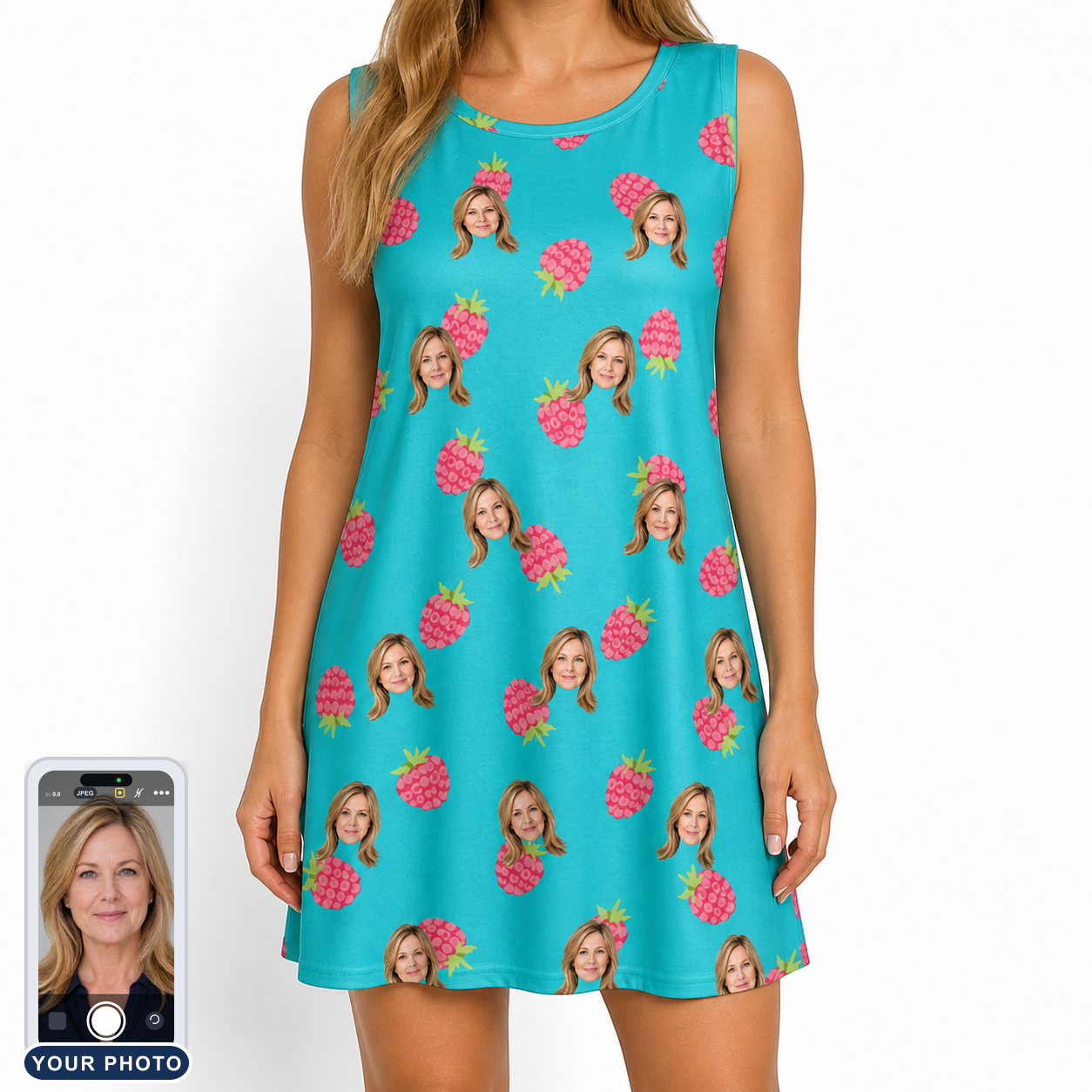 Women's Razzle Riot Custom Face Tank Dress