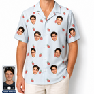 Men's Berry Merry Custom Face Hawaiian Shirt
