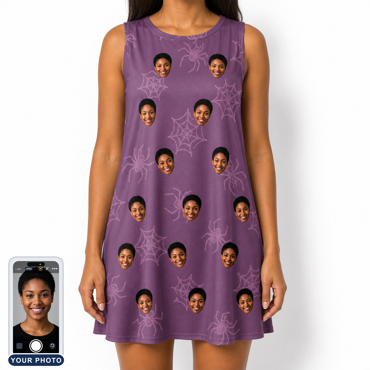 Women's Spindle Specters Custom Face Tank Dress
