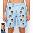 Men's Heliconia Hooray Custom Face Beach Shorts