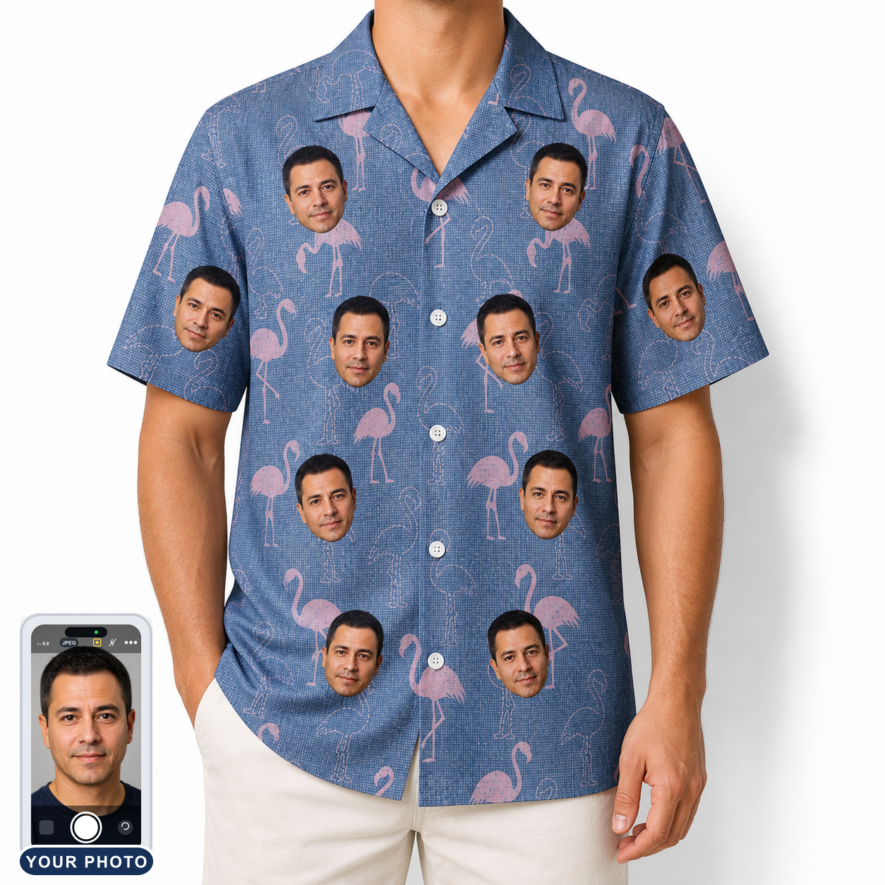 Men's Longneck Lollies Custom Face Hawaiian Shirt