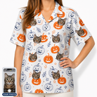Women's Jack O'Jitters Custom Cat Face Hawaiian Shirt