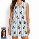 Women's Frond Fandango Custom Face V-Neck Dress