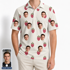 Men's Raspberry Rhapsody Custom Face Polo Shirt