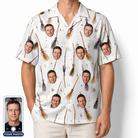 Men's Cackle Commuters Custom Face Hawaiian Shirt