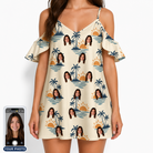 Women's Vinyl Vista Custom Face Off-Shoulder Dress