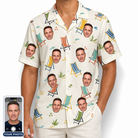 Men's Seaside Sitters Custom Face Hawaiian Shirt