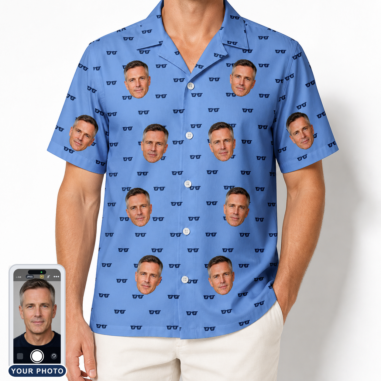 Men's Bride Blinders Custom Face Hawaiian Shirt