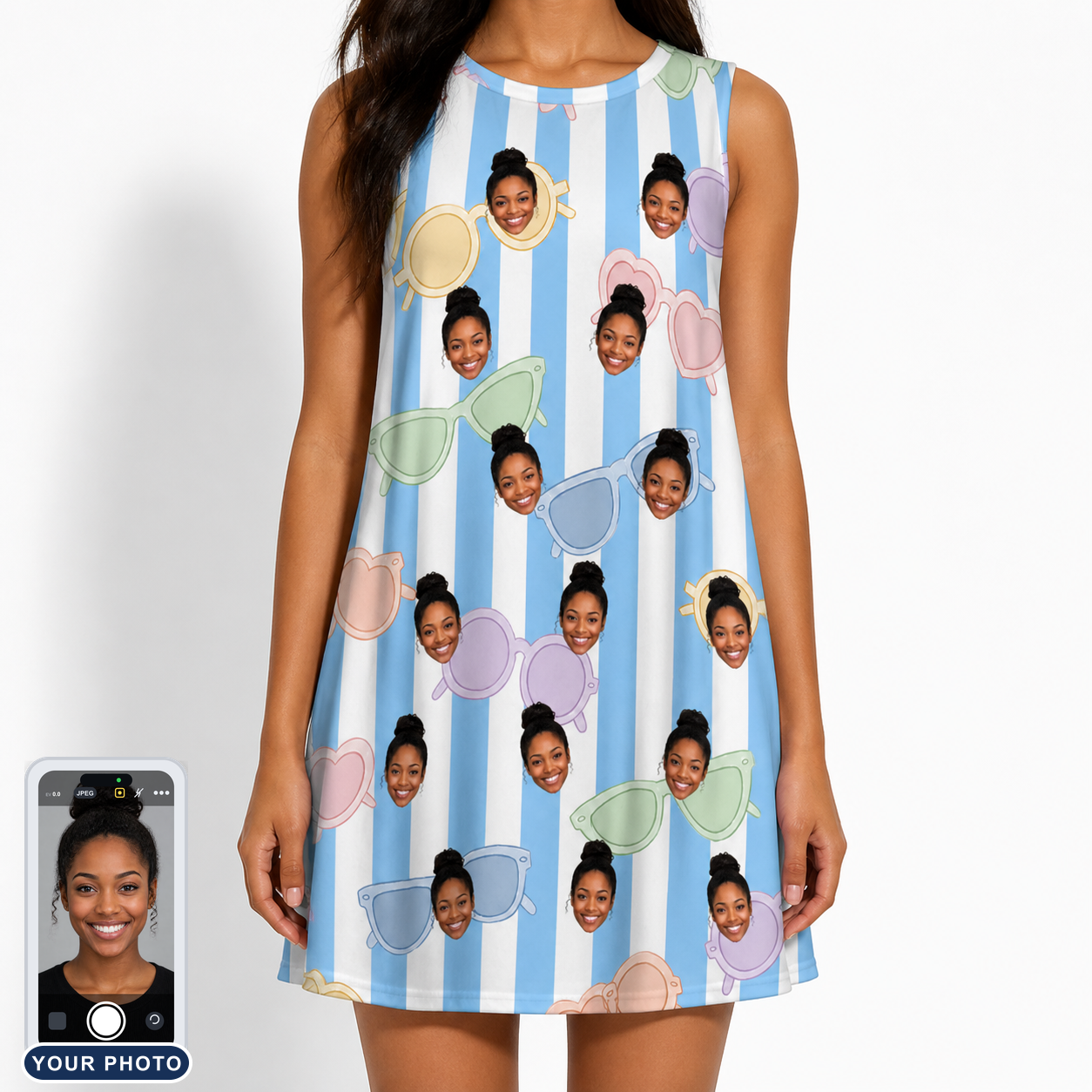 Women's Papa Polarizers Custom Face Tank Dress