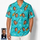 Men's Broom Zoom Custom Face Hawaiian Shirt