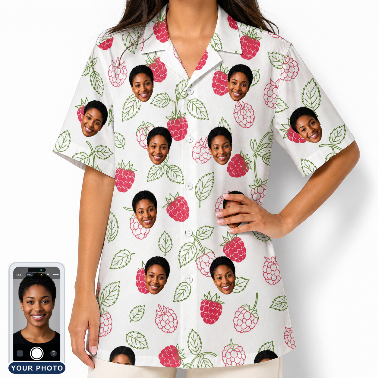 Women's Drupelet Dance Custom Face Hawaiian Shirt