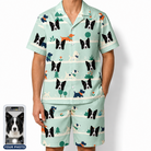 Men's Kerchief Kapers Custom Dog Face Shirt & Shorts Set