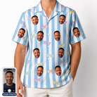Men's Henhouse Hues Custom Face Hawaiian Shirt