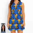 Women's Number One Custom Face V-Neck Dress