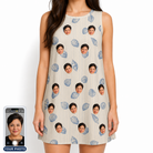 Women's Scallop Serenade Custom Face Tank Dress