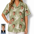 Women's Seaglass Serenade Custom Face Hawaiian Shirt