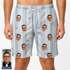 Men's Buttercream Boardwalk Custom Face Beach Shorts