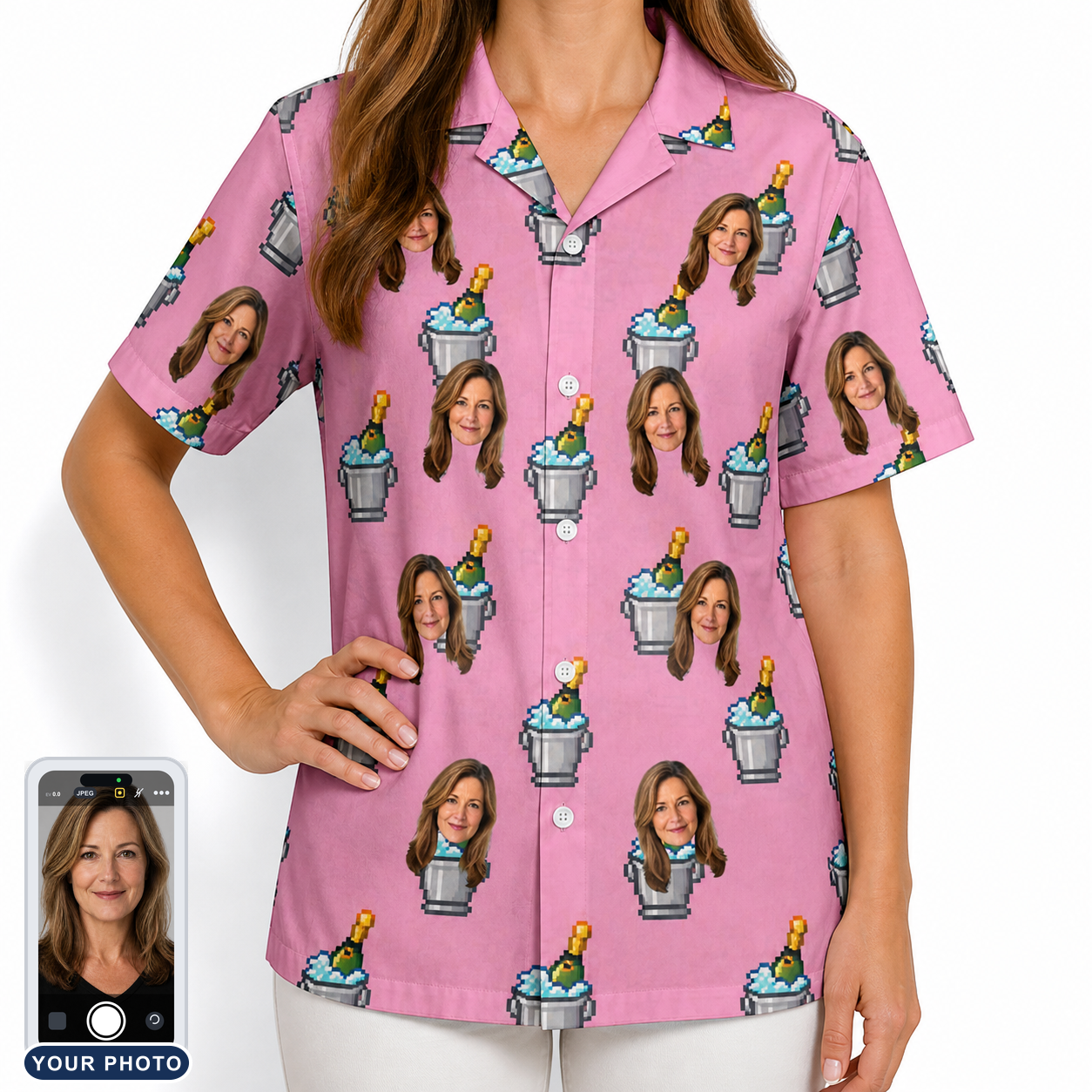 Women's Last Toast Custom Face Hawaiian Shirt