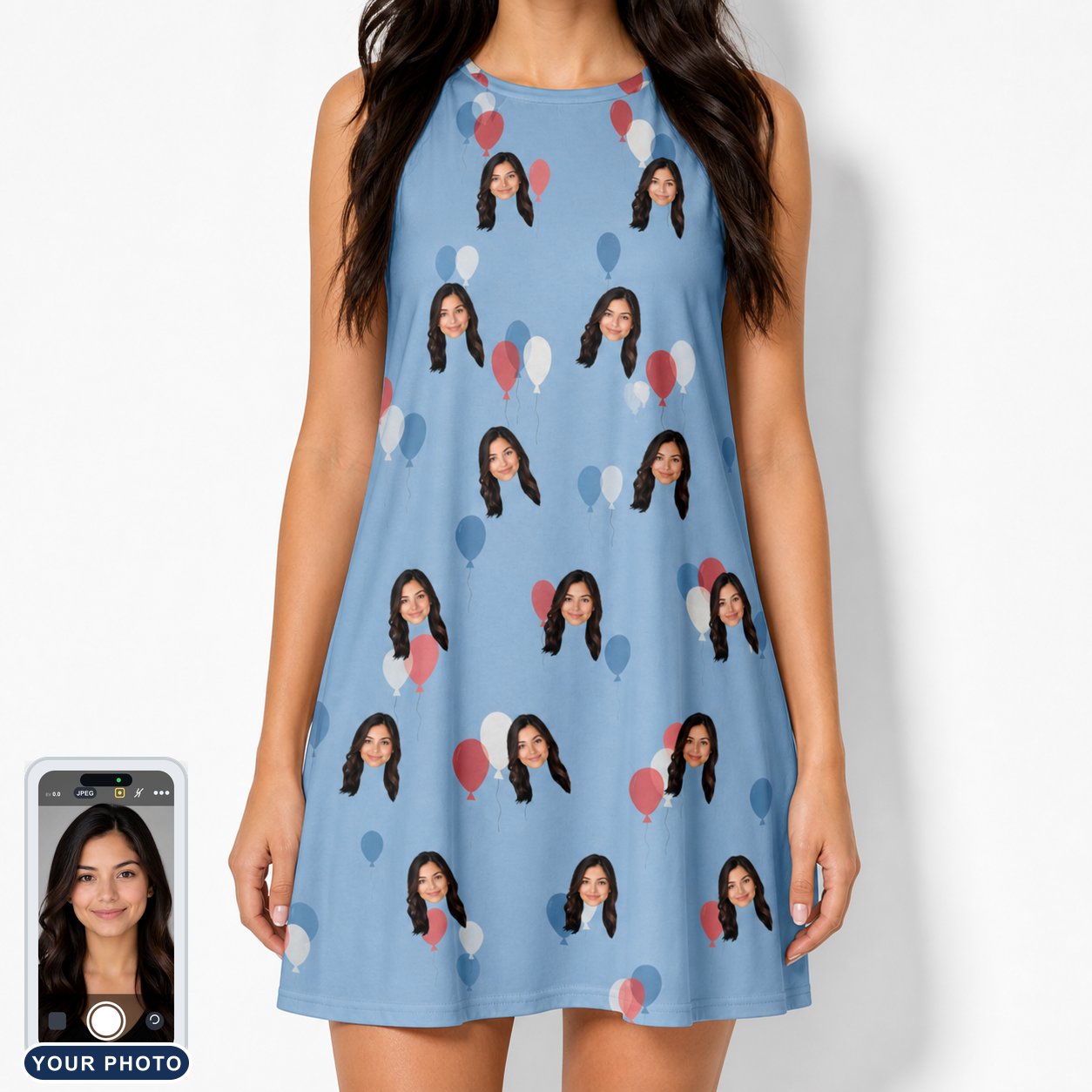 Women's Betsy Bounce Custom Face Tank Dress