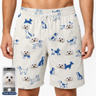 Men's Tail Tales Custom Dog Face Beach Shorts