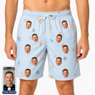 Men's Shell Yeah Custom Face Beach Shorts
