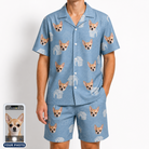 Men's Pooch Porches Custom Dog Face Shirt & Shorts Set