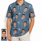 Men's Flower Power Custom Face Polo Shirt