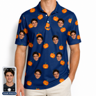 Men's Orange Oddities Custom Face Polo Shirt
