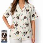 Women's Twinkle Tangled Custom Dog Face Hawaiian Shirt